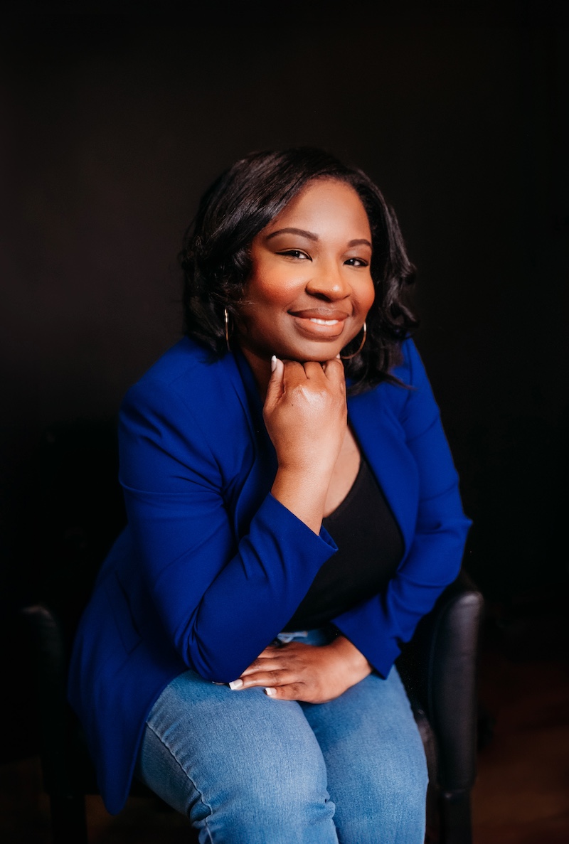 Teneille Portrait in Blue Jacket